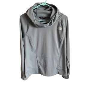 The North face green hoodie pullover womens large loose neck